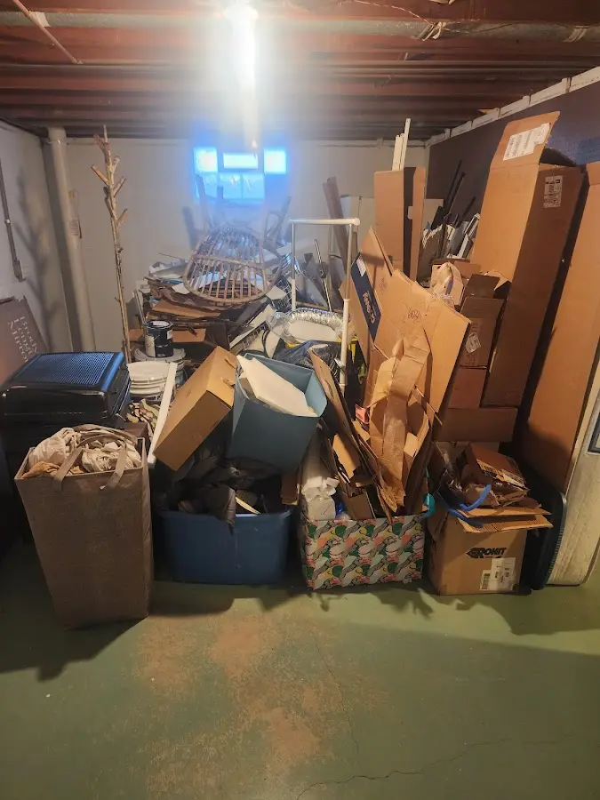 Roll-off dumpster container at job site for Concrete Dumpster Rental in Shelbyville